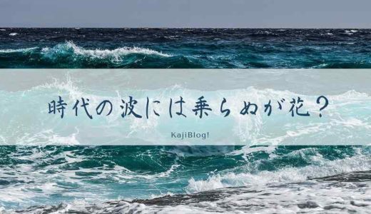 時代の波には乗らぬが花？